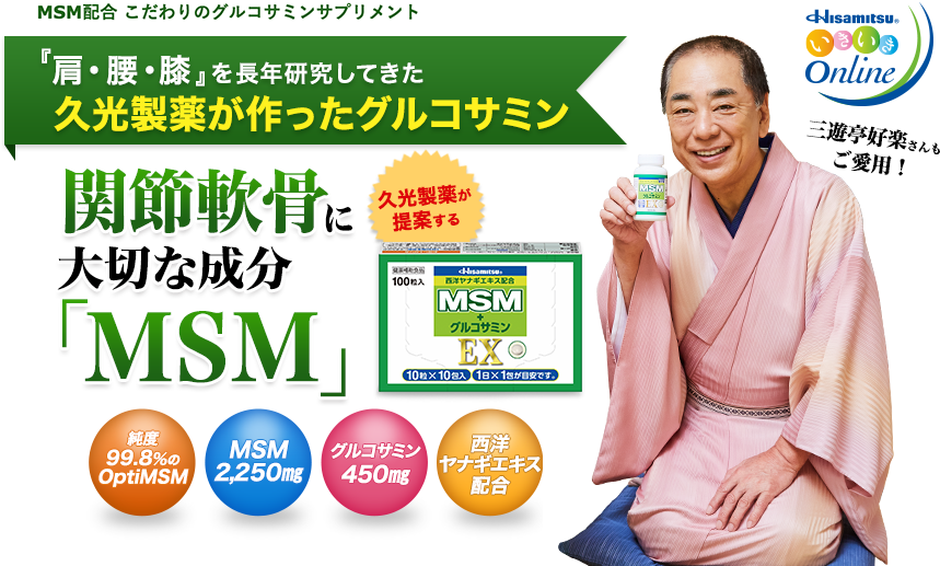 MSM＋グルコサミン EX：HisamitsuいきいきOnline